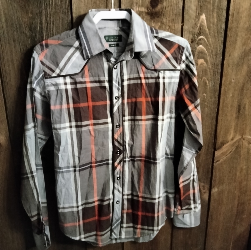Zara Man Plaid Button Down Shirt Size Small